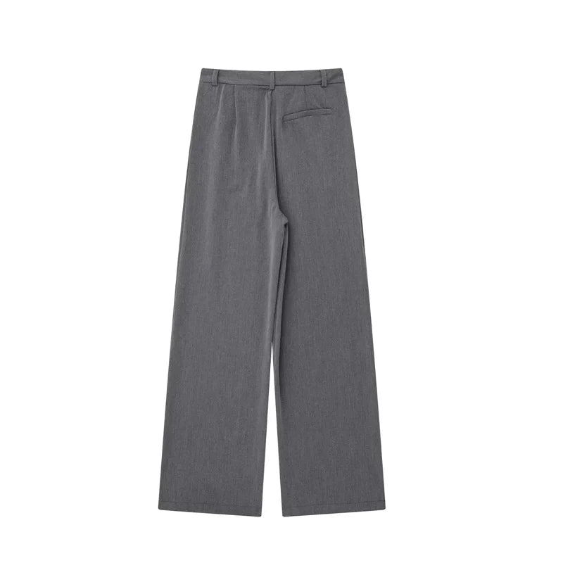 MUJER 2025 Classic Tailored Straight-Leg Dress Pants