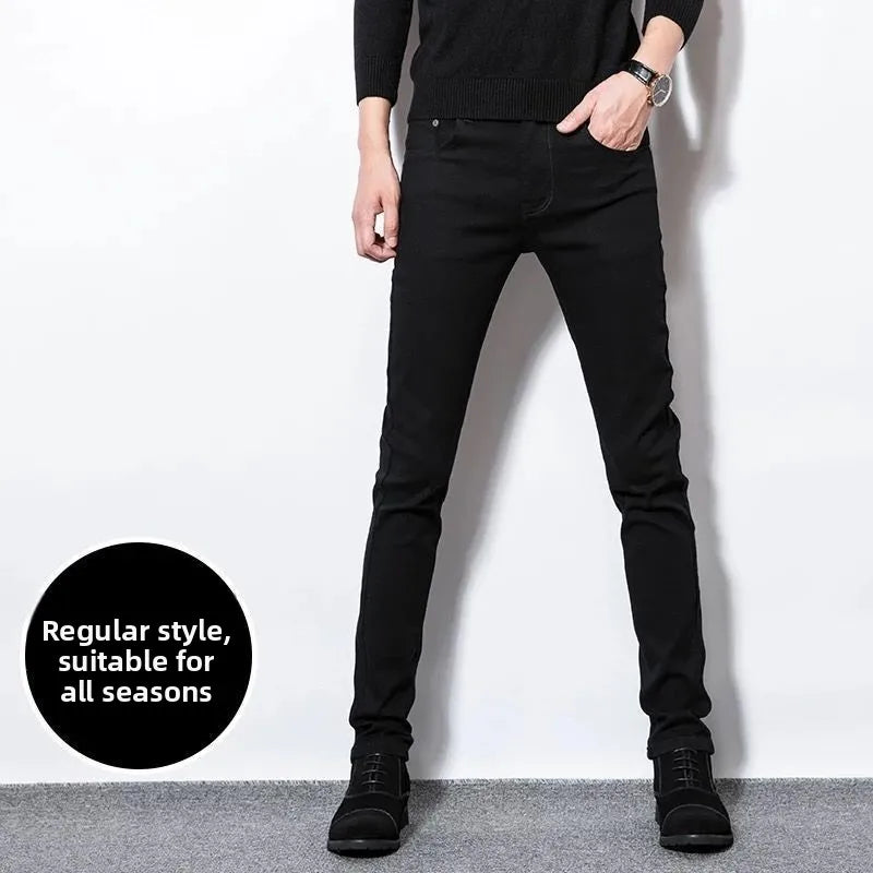 Casual Straight-Leg Stretch Trousers