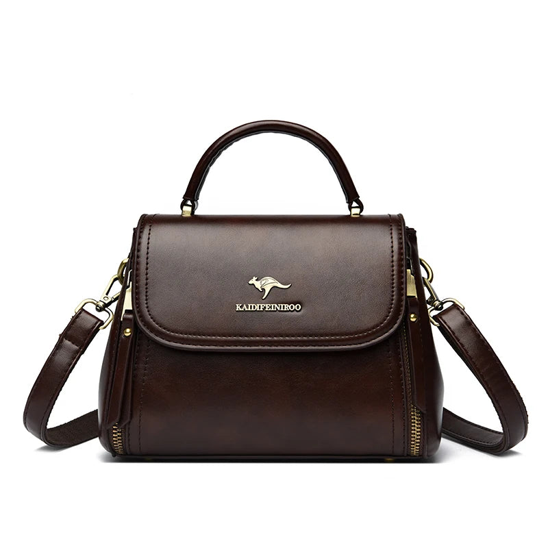 Luxury designer Soft Leather Crossbody Bag