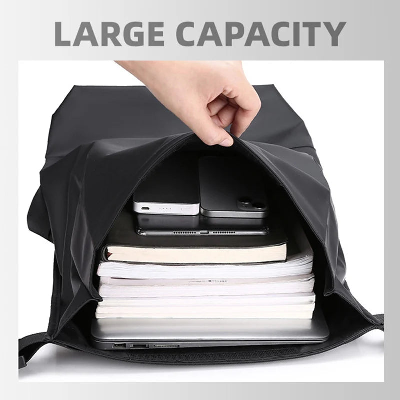Casual Folding Rolling Mouth Double Knapsack