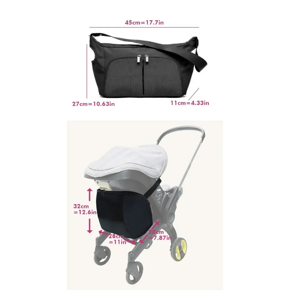 Doona Stroller Mommy Storage Bag – Portable Waterproof Diaper Bag Organizer