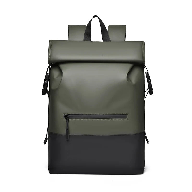 Casual Folding Rolling Mouth Double Knapsack