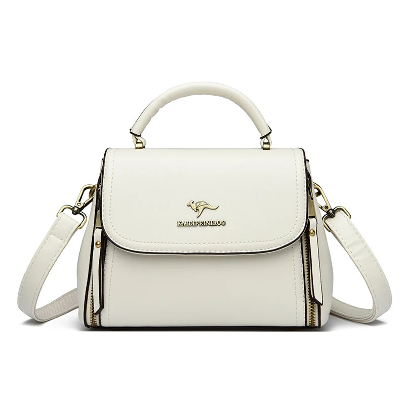 Luxury designer Soft Leather Crossbody Bag