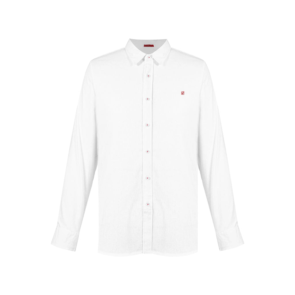 2025 Men’s Leisure Plaid Shirt with Embroidered Letter