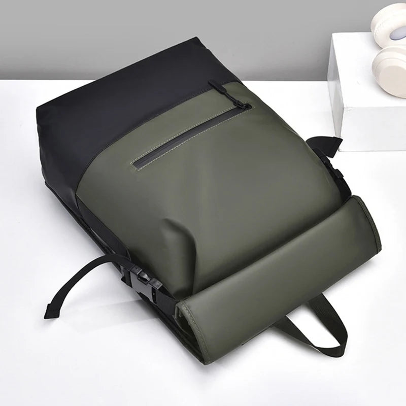 Casual Folding Rolling Mouth Double Knapsack