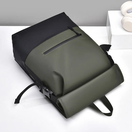 Casual Folding Rolling Mouth Double Knapsack