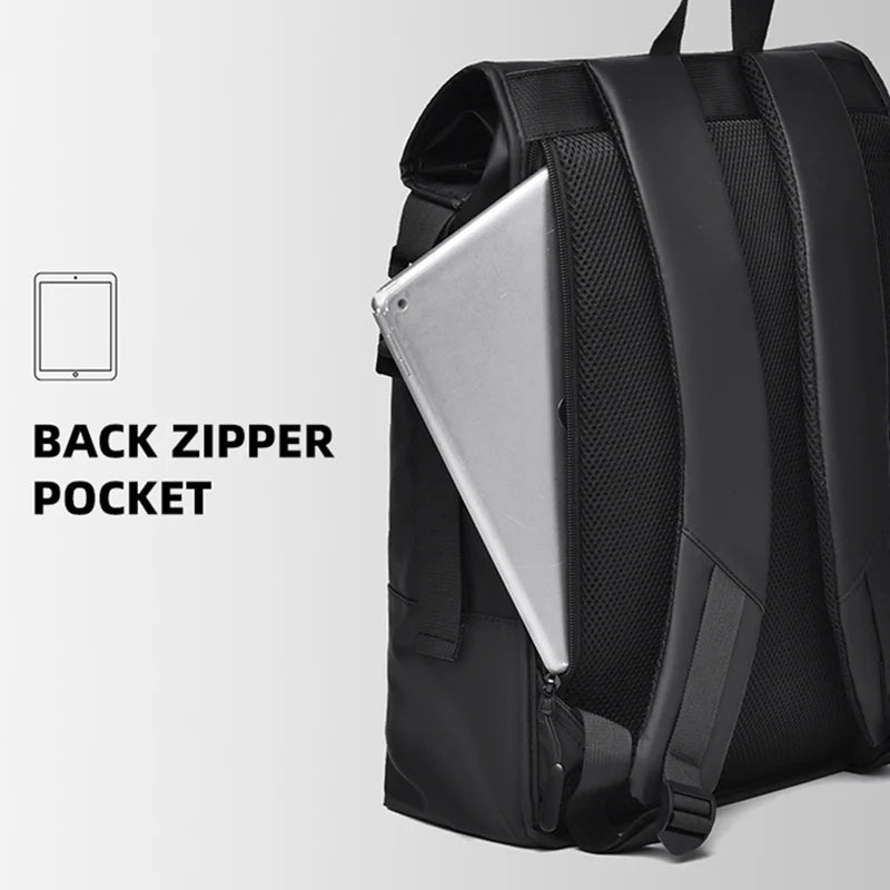 Casual Folding Rolling Mouth Double Knapsack