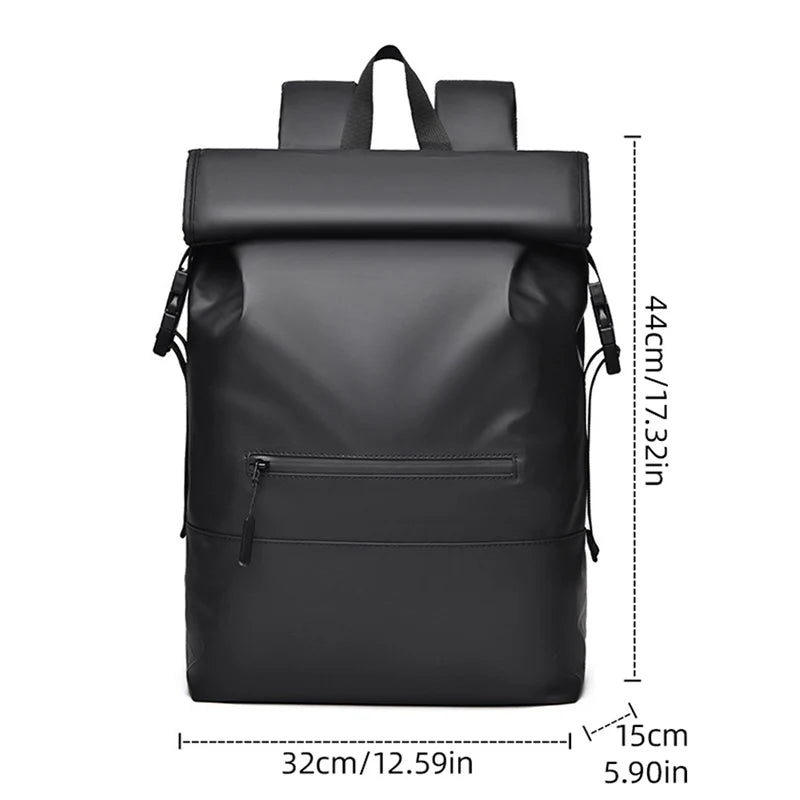 Casual Folding Rolling Mouth Double Knapsack