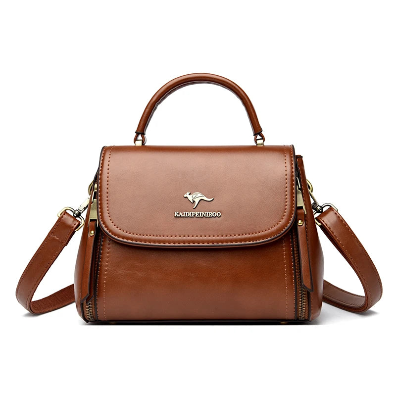 Luxury designer Soft Leather Crossbody Bag