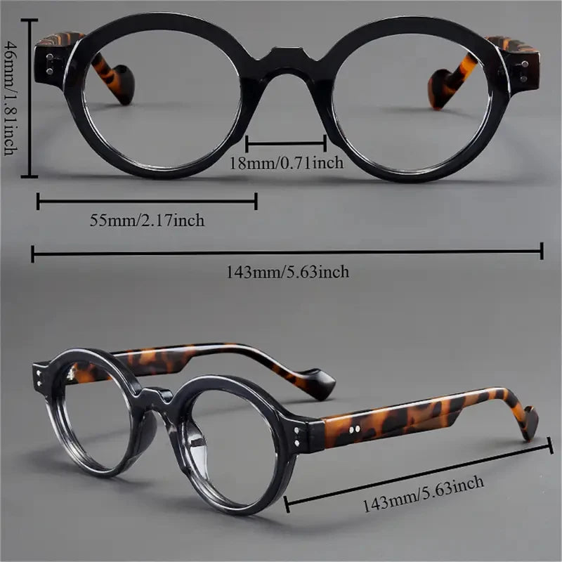 Set of 2 Vintage Reading Glasses – Round & Square Frames for Presbyopia